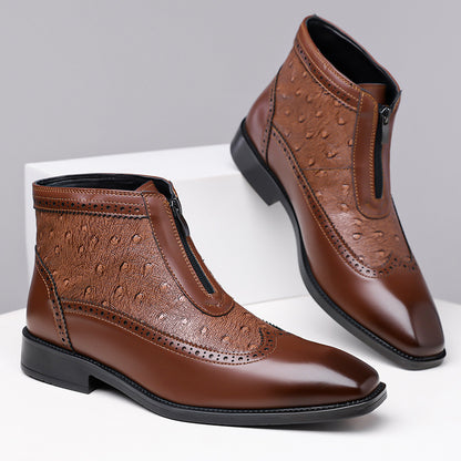 Pointed-toe plus-size men's shoes