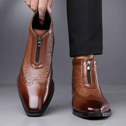 Pointed-toe plus-size men's shoes