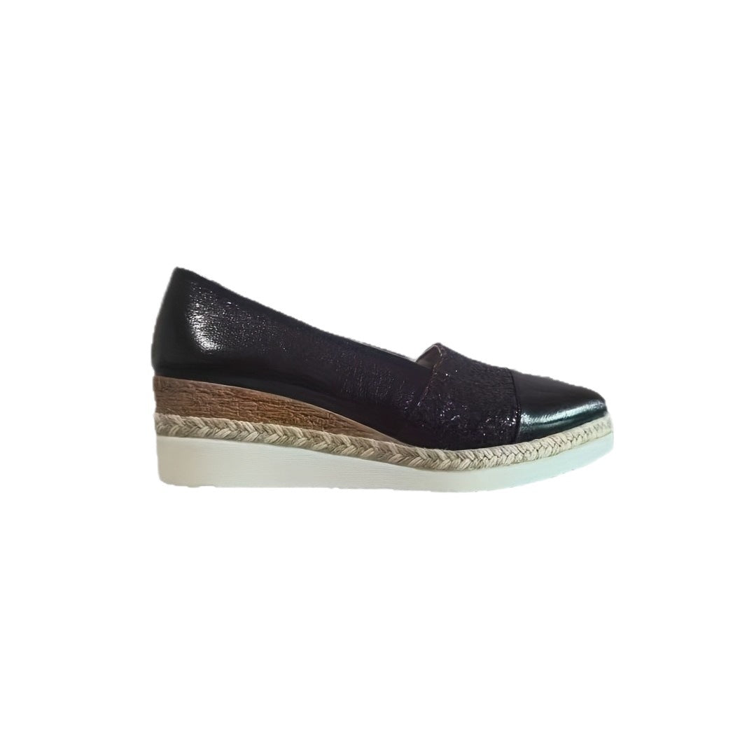 Pointed Toe Sequined Wedge Platform Shoes
