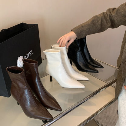 Pointed Toe Short Boots