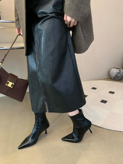 Pointed Toe Short Boots