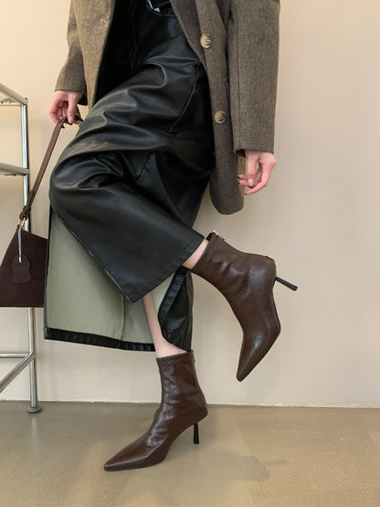 Pointed Toe Short Boots