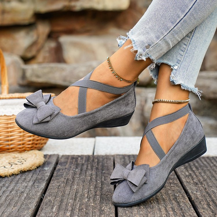 Pointed Toe Wedge Heel Casual Shoes for Women