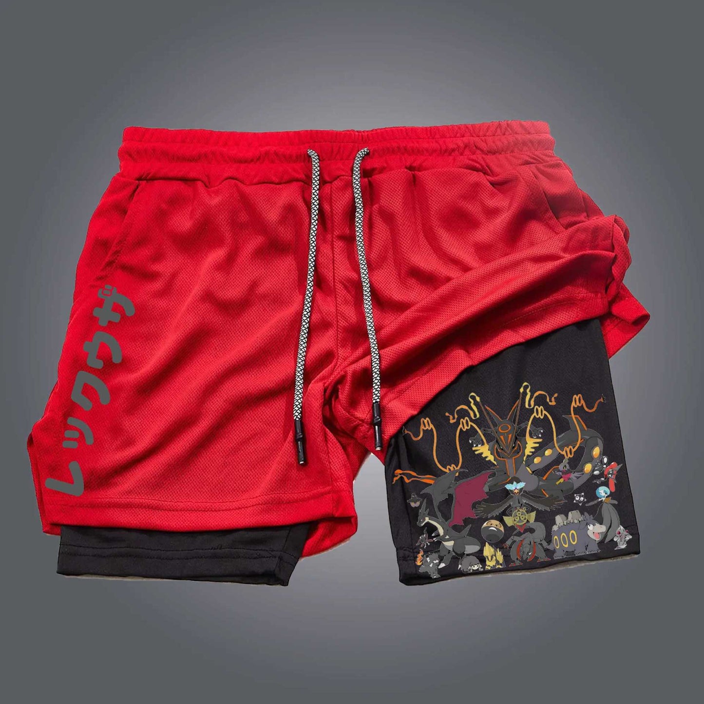 Pokemon Anime Double Layer Breathable Sports Shorts