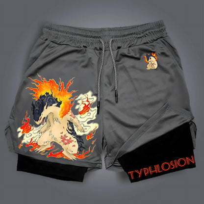Pokemon Anime Double Layer Breathable Sports Shorts
