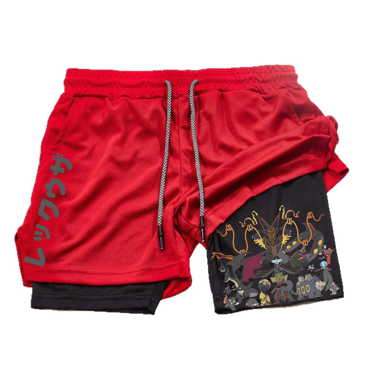 Pokemon Anime Double Layer Breathable Sports Shorts
