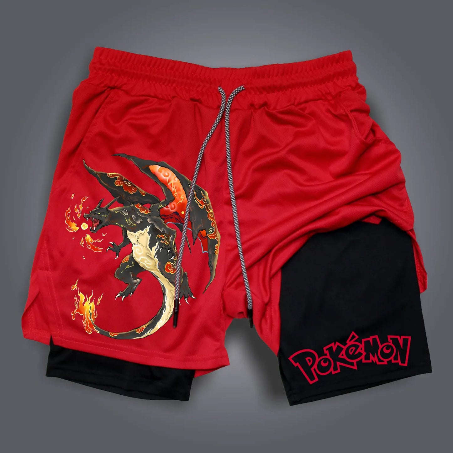 Pokemon Anime Double Layer Breathable Sports Shorts