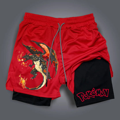 Pokemon Anime Double Layer Breathable Sports Shorts