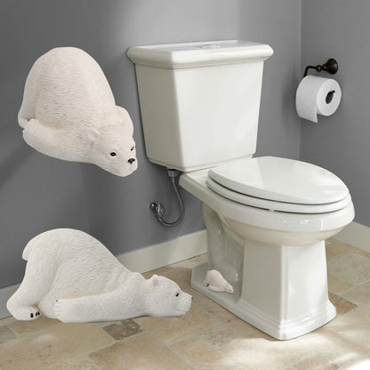 Polar Bear Resin Toilet Bolt Cover Bathroom Decoration