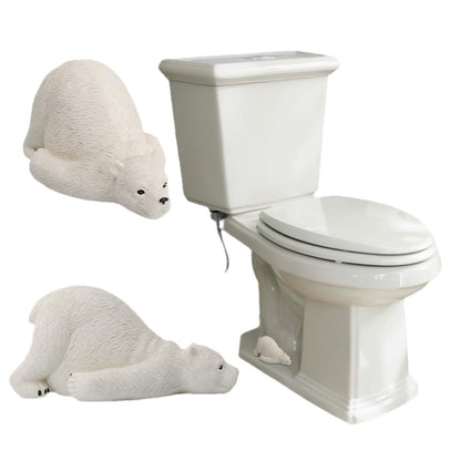 Polar Bear Resin Toilet Bolt Cover Bathroom Decoration