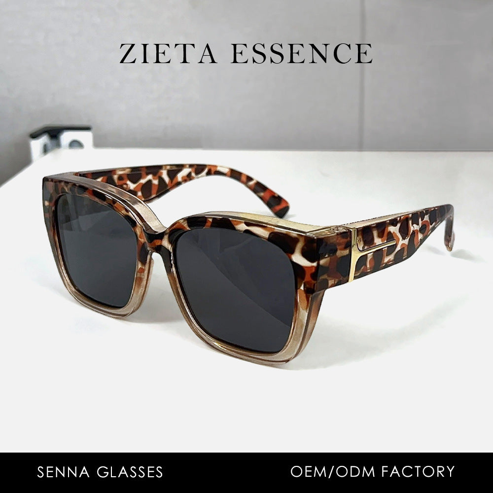 Polarized Clip-On Sunglasses Square Frame