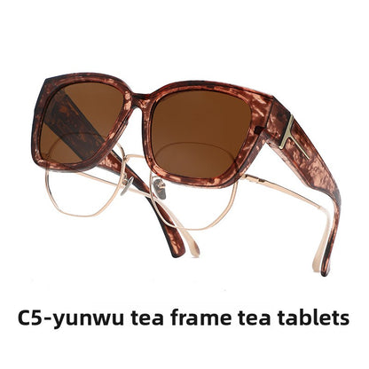 Polarized T-Shaped Square Sunglasses UV Protection