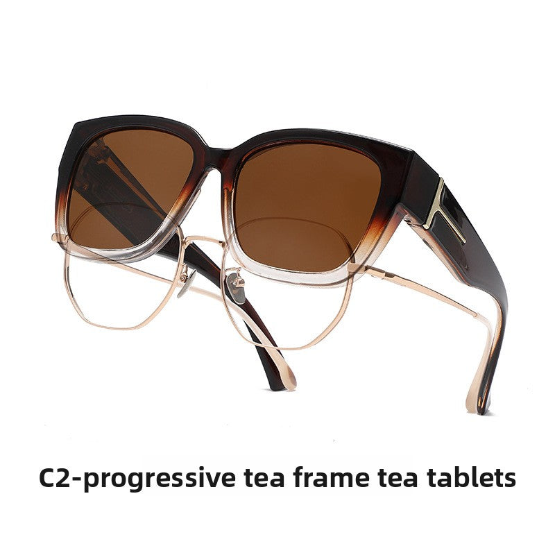 Polarized T-Shaped Square Sunglasses UV Protection
