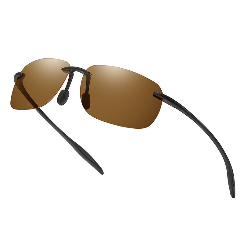 Polarized TR90 Frameless Sunglasses UV400 Protection