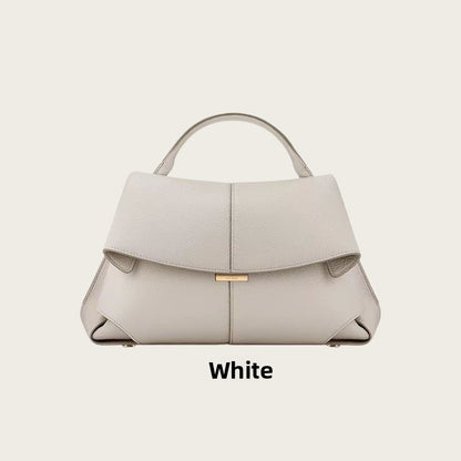 Polene Smile Pleated Genuine Leather Crossbody Bag