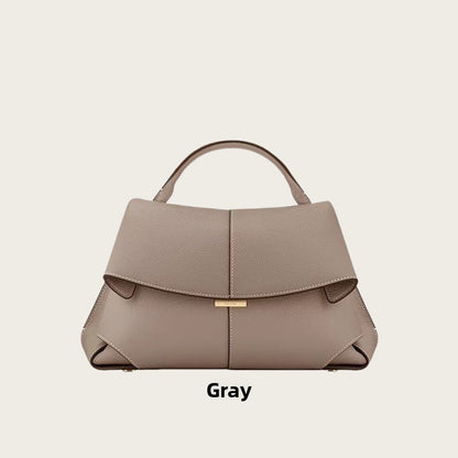 Polene Smile Pleated Genuine Leather Crossbody Bag