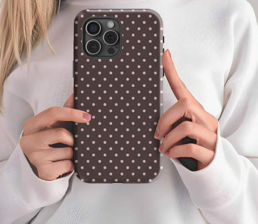 Polka Dot Double Layer Protective iPhone Case