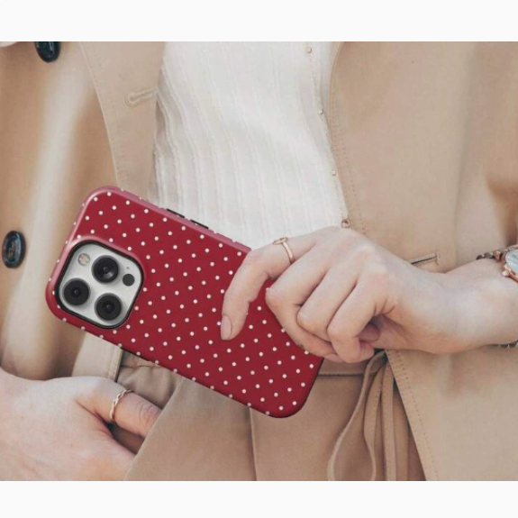 Polka Dot Double Layer Protective iPhone Case