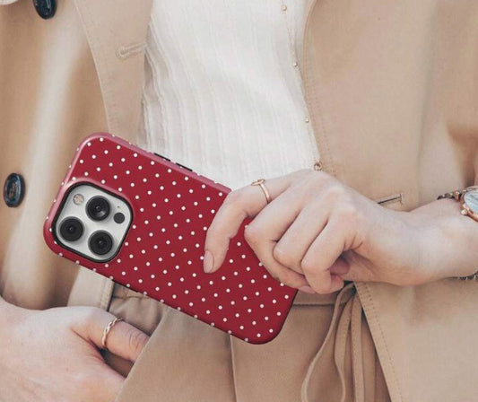 Polka Dot Double Layer Protective iPhone Case