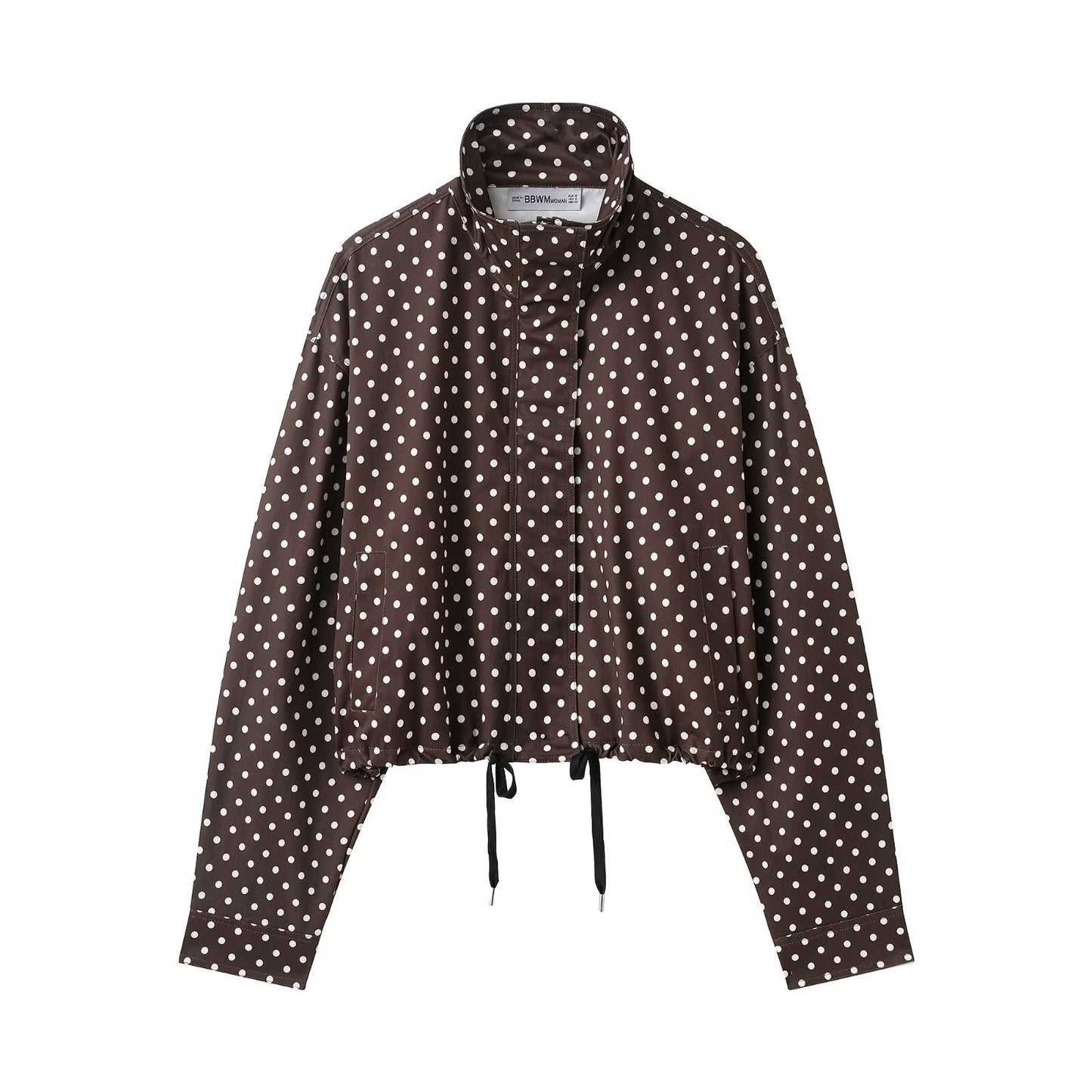 Polka Dot Drawstring Jacket and Pants