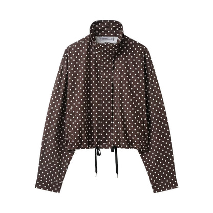 Polka Dot Drawstring Jacket and Pants