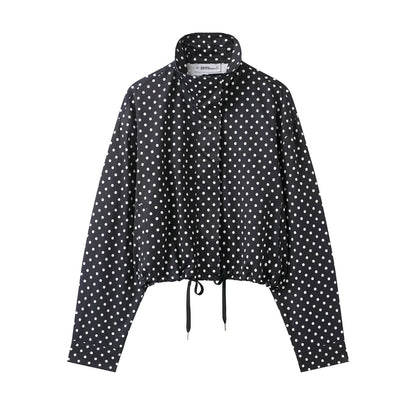 Polka Dot Drawstring Jacket and Pants