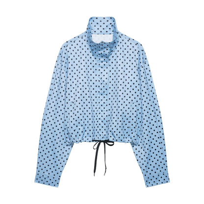 Polka Dot Drawstring Jacket and Pants