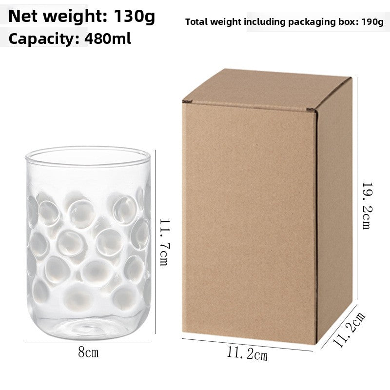 Polka Dot Glass Drinking Cup