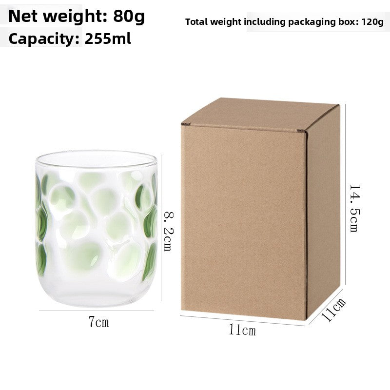 Polka Dot Glass Drinking Cup