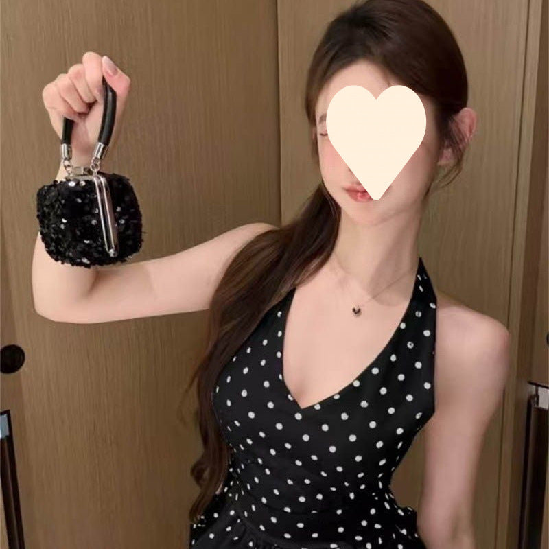 Polka Dot Halterneck Camisole
