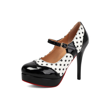 Polka Dot High Heel Shoes