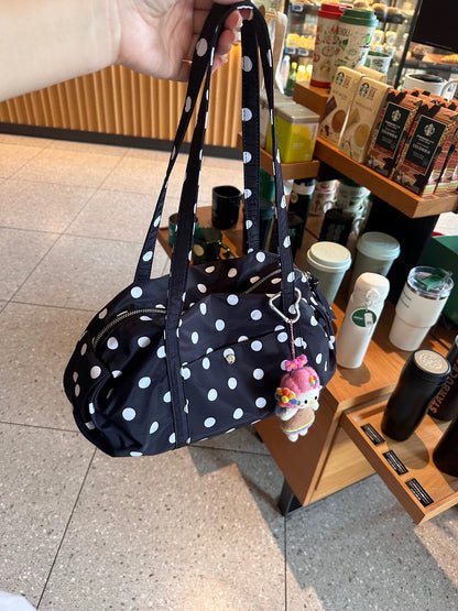 Polka Dot One-Shoulder Bag with Large Capacity
