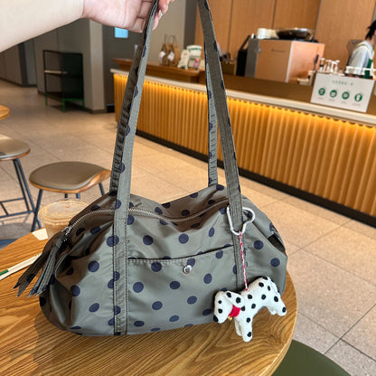 Polka Dot One-Shoulder Handbag