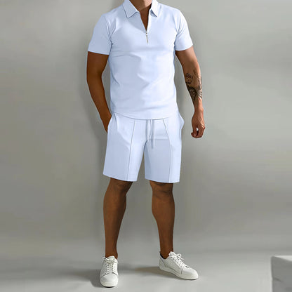 Polo Casual Loose Short Sleeve Shorts Sports Suit