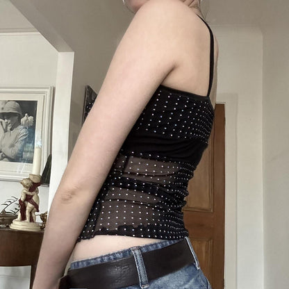 Polo Dot Sexy Backless Mesh