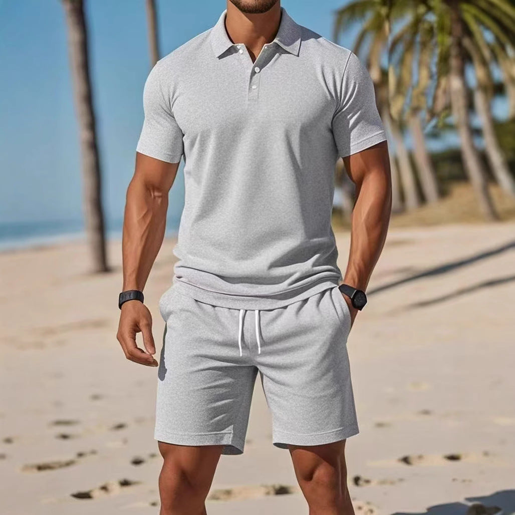Polo shirt, short sleeves, shorts, casual sportswear