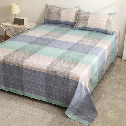Polyester Bed Sheet Set with Pillowcase and Quilt Cover
