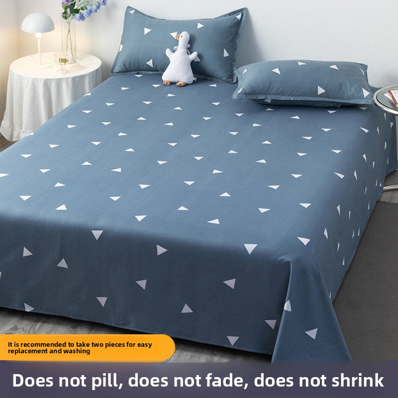 Polyester Bed Sheet Set with Pillowcase and Quilt Cover