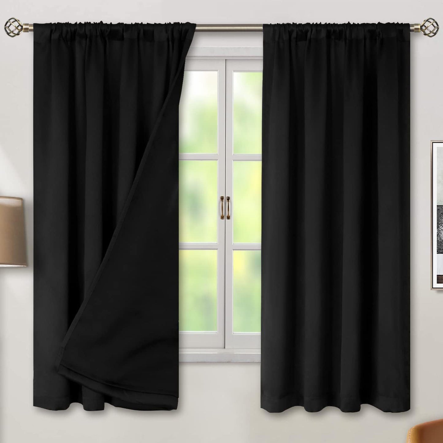 Polyester Blackout Curtains Thermal Insulation
