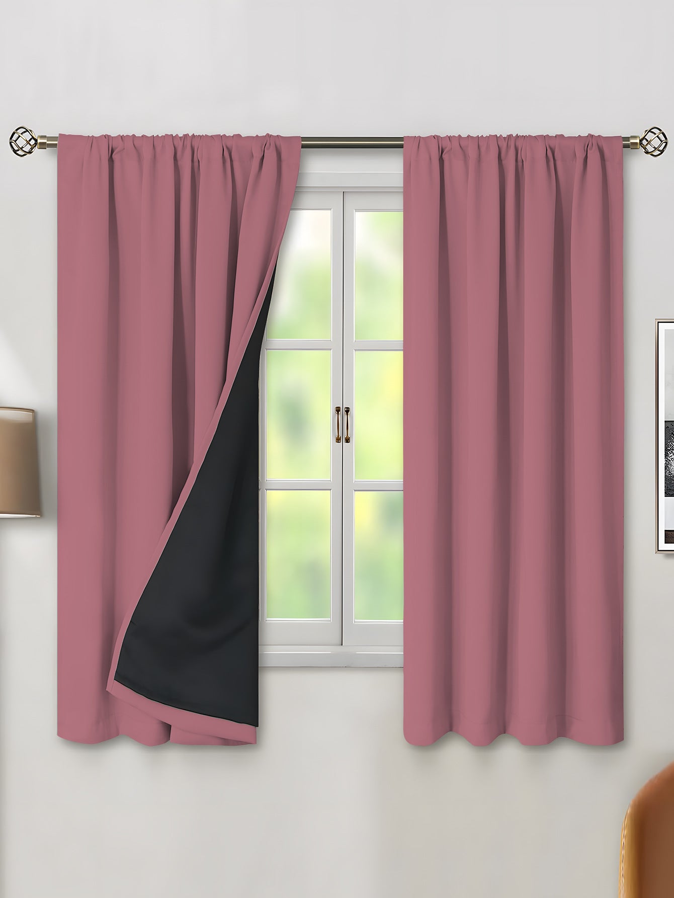 Polyester Blackout Curtains Thermal Insulation