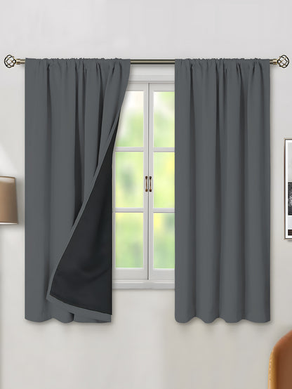 Polyester Blackout Curtains Thermal Insulation