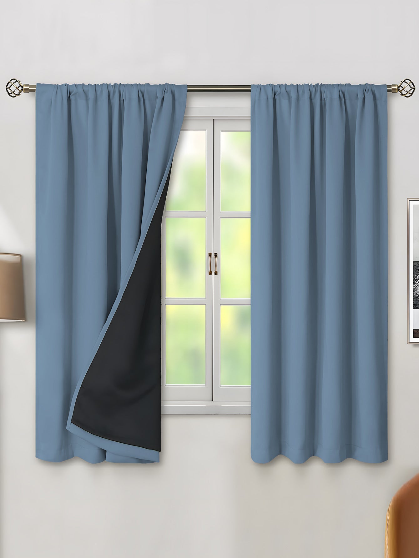 Polyester Blackout Curtains Thermal Insulation
