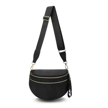 Polyester Crossbody Bag with Water-Repellent Design