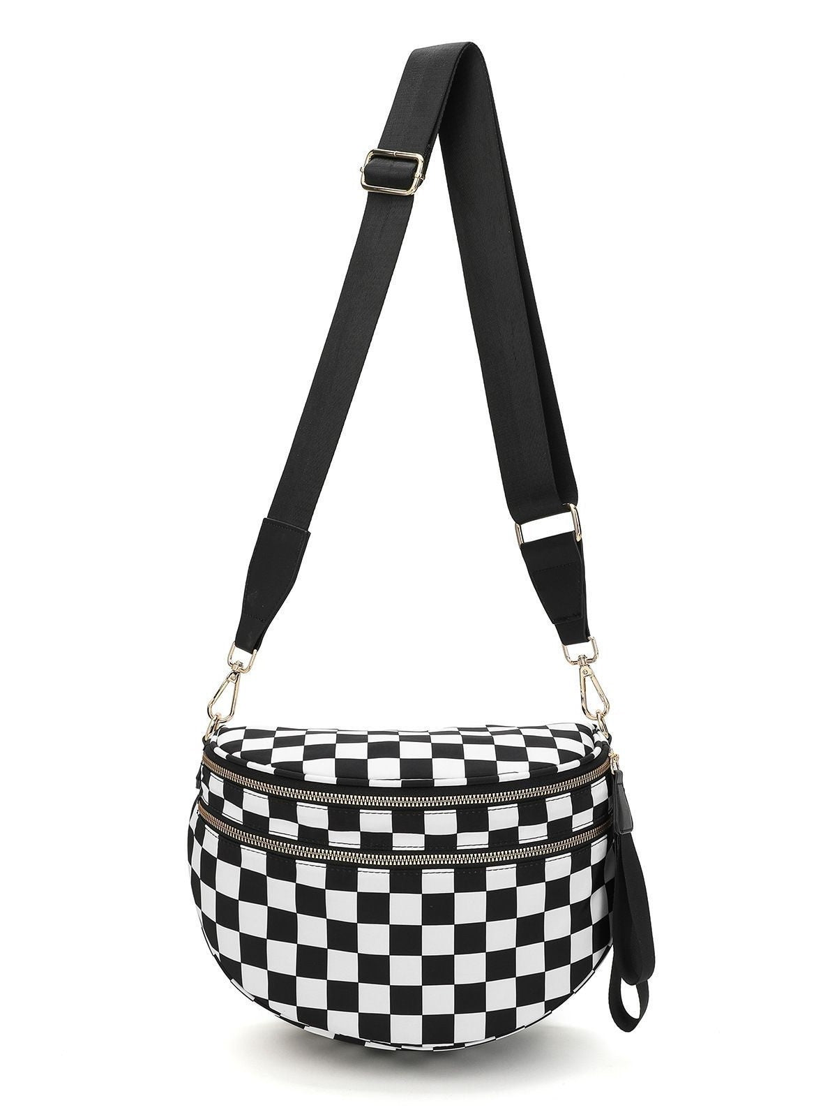 Polyester Crossbody Bag with Water-Repellent Design