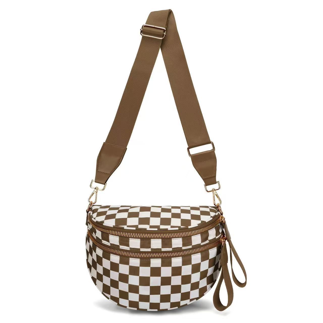 Polyester Crossbody Bag with Water-Repellent Design