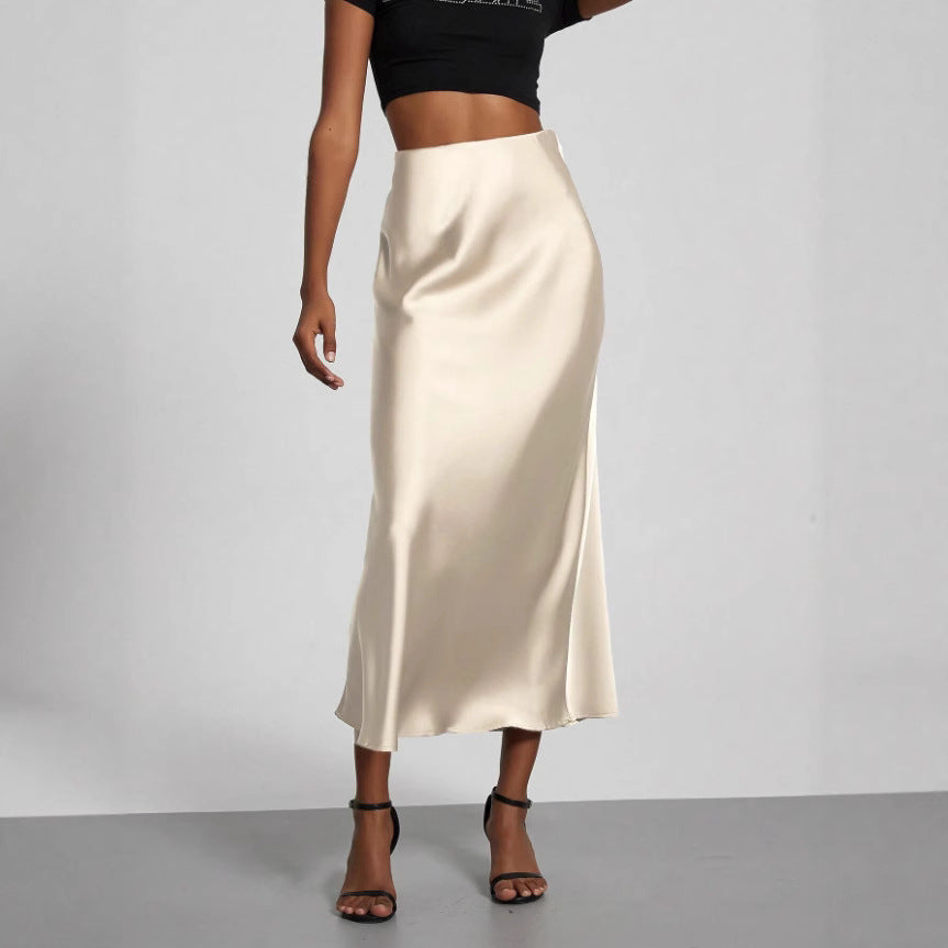 Polyester half-length skirt