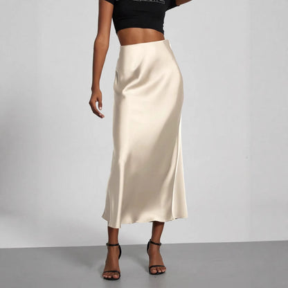 Polyester half-length skirt