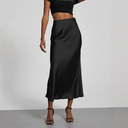 Polyester half-length skirt