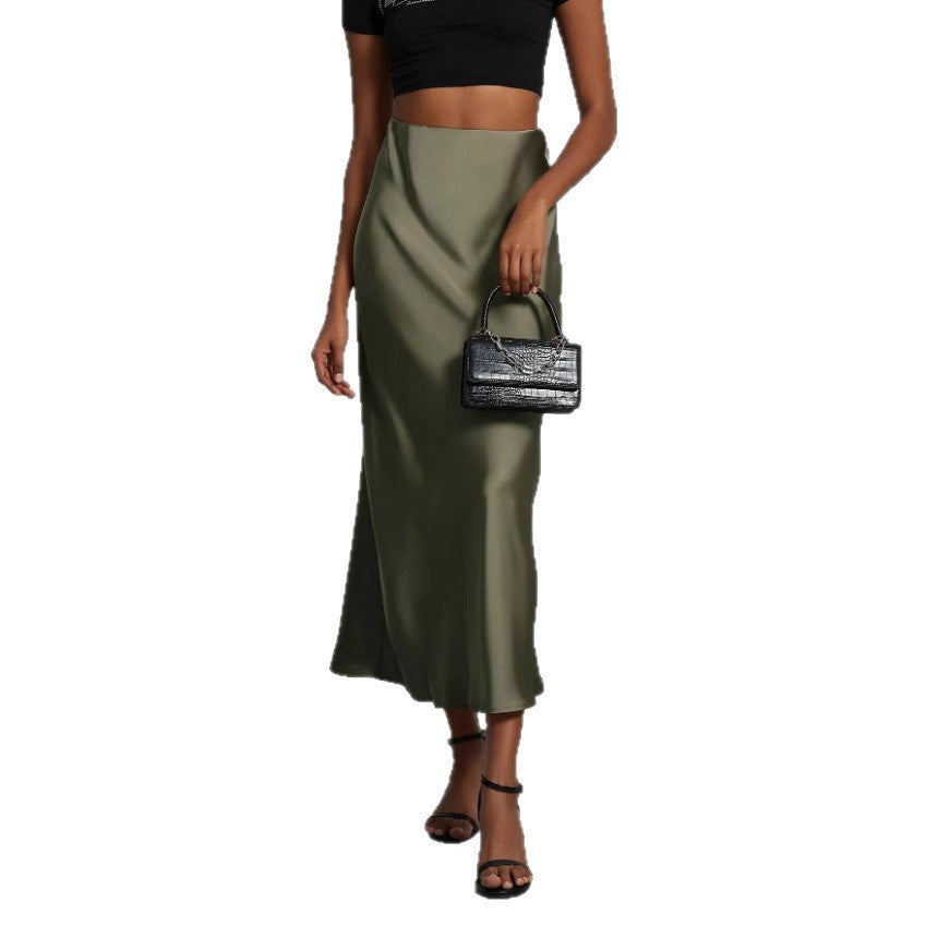 Polyester half-length skirt