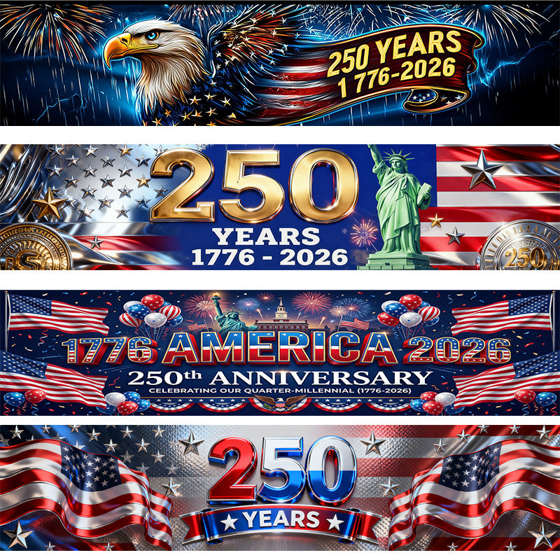 Polyester Independence Day Flag Banner for Yard Decoration